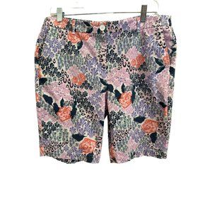 Juniper & Lime, Lavender Print Bermuda Shorts, Size 12